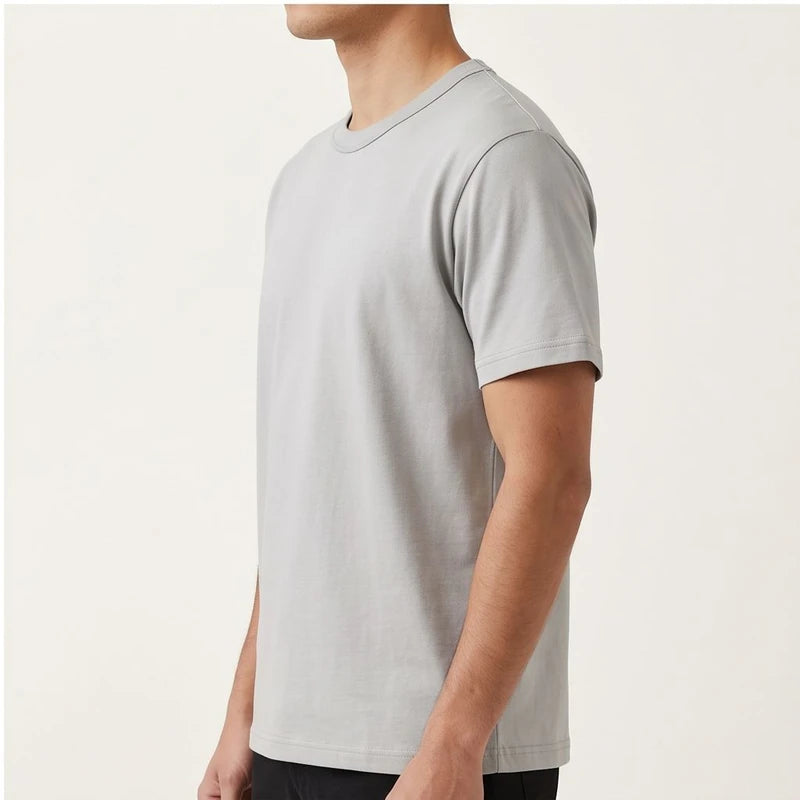Model wearing Classic Crew Neck Tee Classic Crew Neck Tee in studio - 4