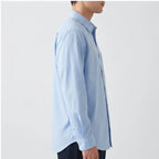 Model wearing Woven Button-Down Shirt Woven Button-Down Shirt in studio - 4