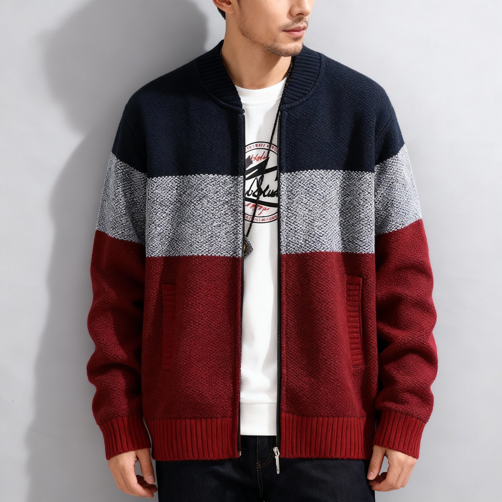 Ford Striped Knit Jacket