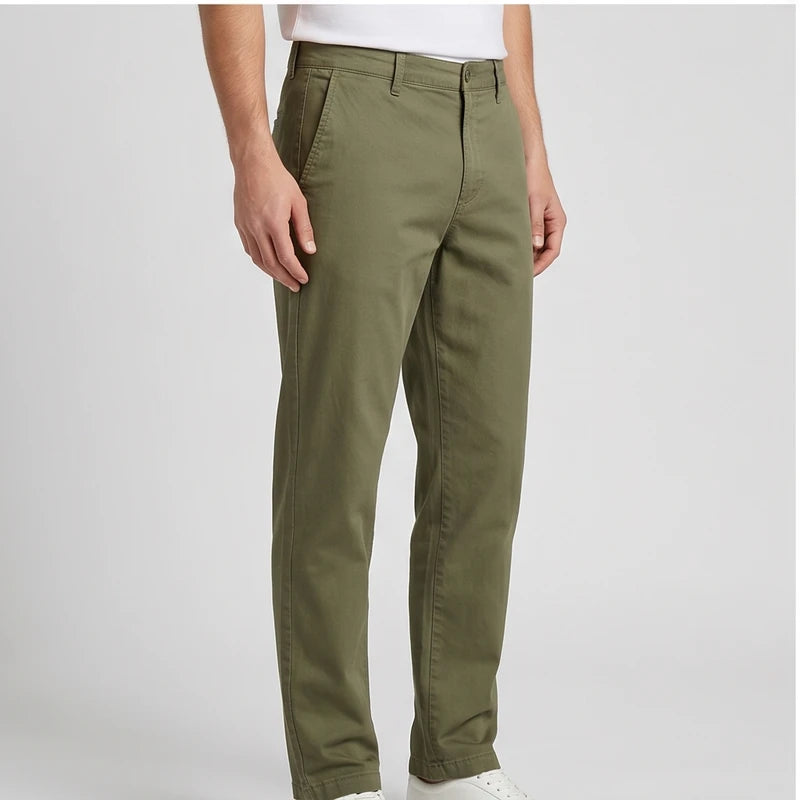 Model wearing Relaxed Chino Pants Relaxed Chino Pants in studio - 3