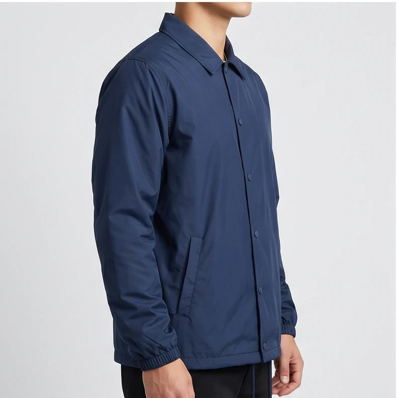 Model wearing Lightweight Coach Jacket Lightweight Coach Jacket in studio - 3