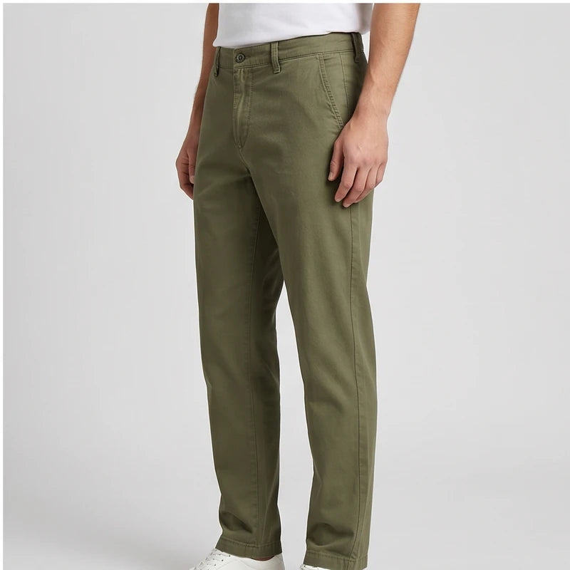 Model wearing Relaxed Chino Pants Relaxed Chino Pants in studio - 4