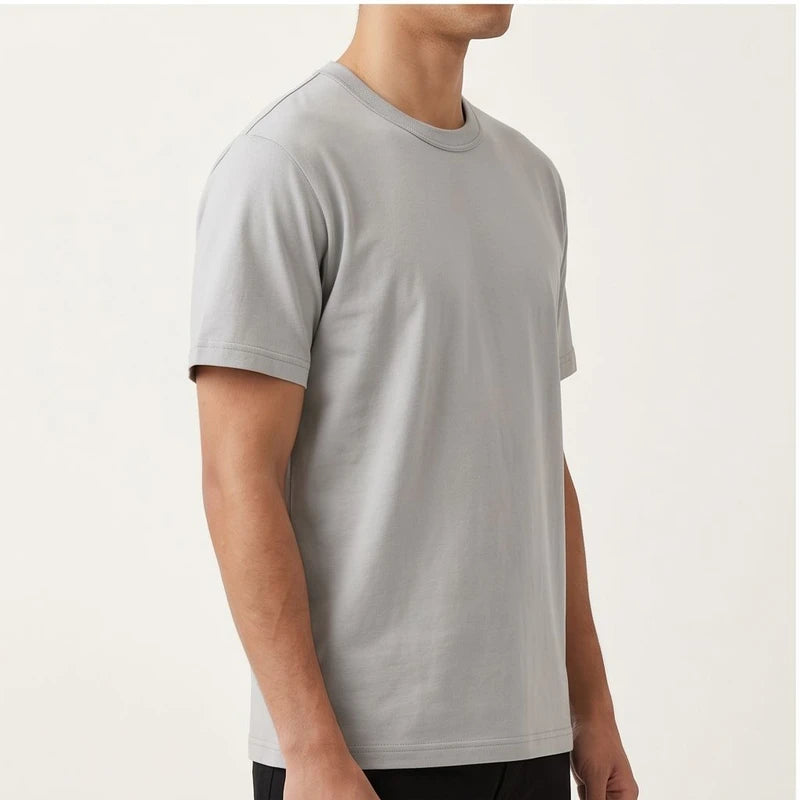 Model wearing Classic Crew Neck Tee Classic Crew Neck Tee in studio - 3